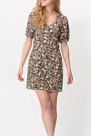 ICODE Water Pink Long Dress + Multicoloured Floral Print