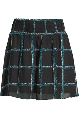 ANOTHER LABEL Palais Skirt Flower Check