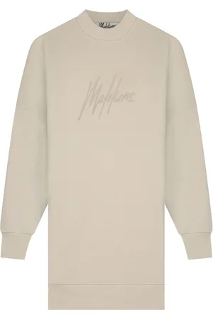 Malelions Women Signature Sweater Dress Moon Grey
