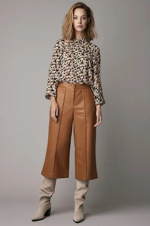 Summum Woman Culotte Faux Leather Browns