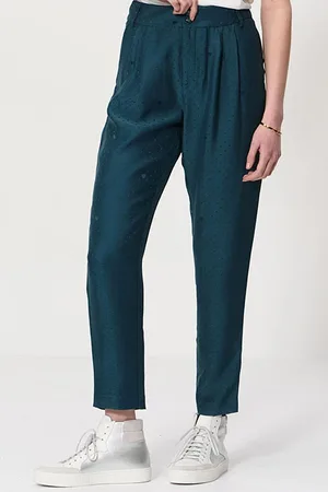 ICODE Sea Green Suit Trousers With Dots And Hearts