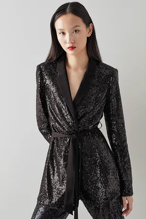 LK Bennett Shimmer Blazer Bla-black