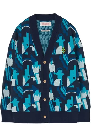 The Animals Observatory Racoon Kids Cardigan Navy