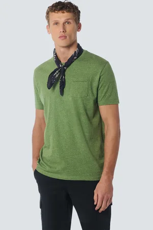 No Excess T-shirt Crewneck Multi Coloured Melange Green