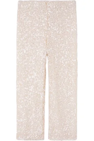 The Animals Observatory Sequins Robin Kids Pants White