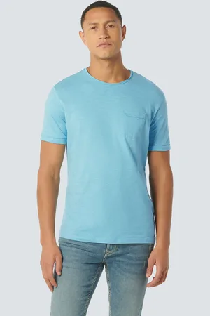 No Excess T-shirt Crewneck Slub Aqua