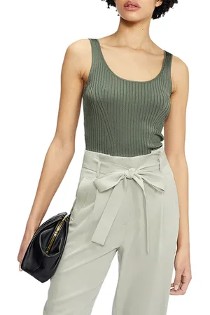 Ted Baker Noralou Knit Co-ord Top Olive