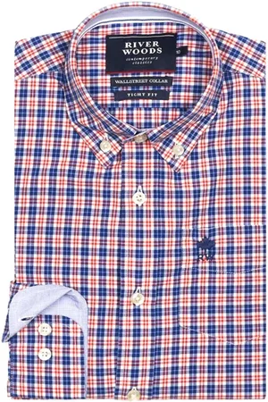 River Woods Tight Fit Wallstreet Shirt Red