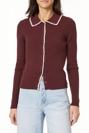 Scotch&Soda Sweater Cardigan Tawny Port