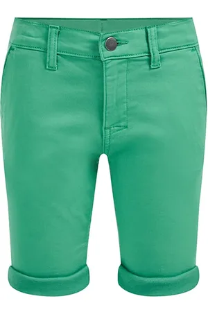 WE Fashion Boys Slim Fit Chinoshort Green