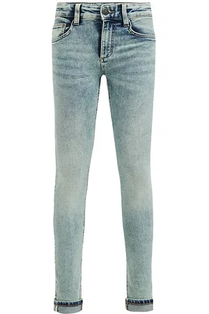 WE Fashion Jongens Super Skinny Jeans Green Blue