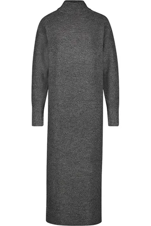 ANOTHER LABEL Hav Dress L/s Dark Anthracite Melee