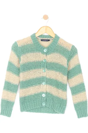 River Woods Crew Neck Cardi Ls Green