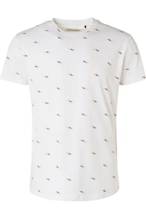 No Excess T-shirt Crewneck Allover Printed White