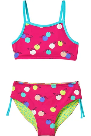 White Stuff Fruit Spot Reversible Bikini Multi Green