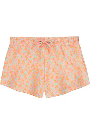 Shiwi Girls Sil Swimshort Tropical Tiger Aqua Sky Blue