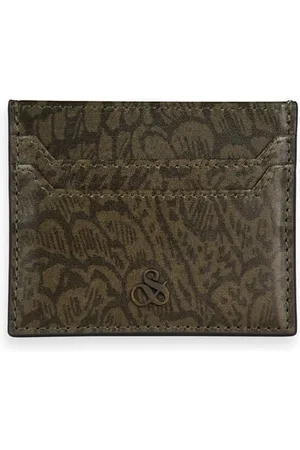 Scotch&Soda Leather Cardholder Feather Camo