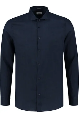 Dstrezzed Basic Linen Shirt Linen Dk. Navy