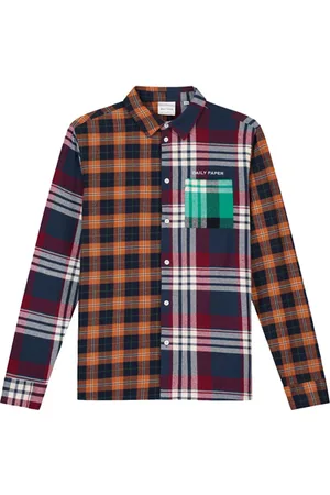 Daily paper Orange Navy Hocheck Shirt