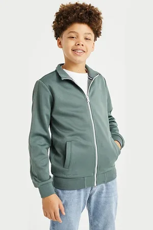 WE Fashion Cardigan With Zipper Moss Green