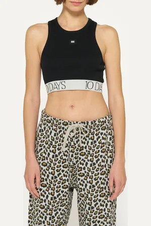 10 days Tank Top Rib Bra Black