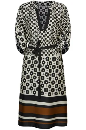 Summum Woman Dress Striped Border Multicolour