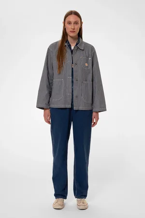 Nudie Jeans Nudie Jeans Eva Hickory Striped Jacket Blue Offwhite