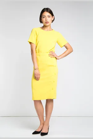 Vanilia Skirt Wrap Clean Vibrant Yellow