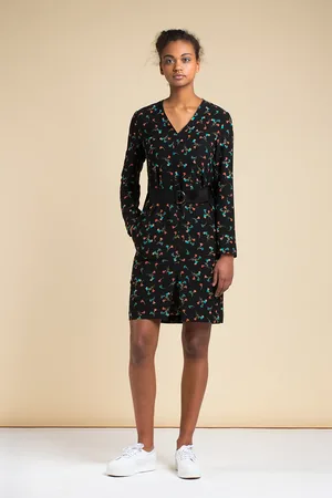 Vanilia Dress Field Flower Olivine