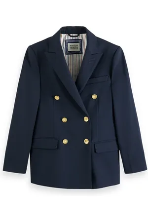 Scotch&Soda Twill Boyfriend Double Breasted Blazer Night