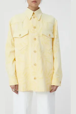 Closed Western Shirt Jackets & Coats Yellow Orchid