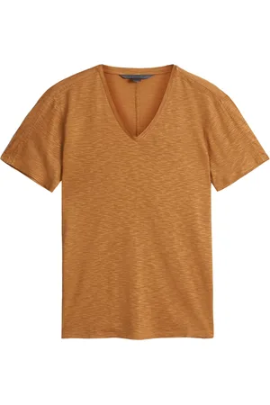 John Varvatos Astor Regular Fit Ss V-neck Brown Sugar