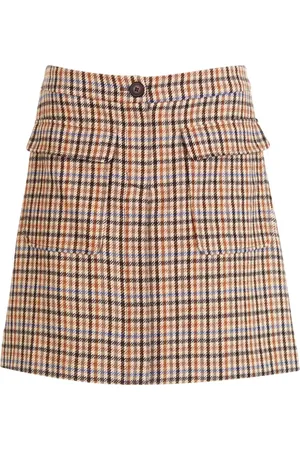 River Woods Skirt Applied Pockets Brown