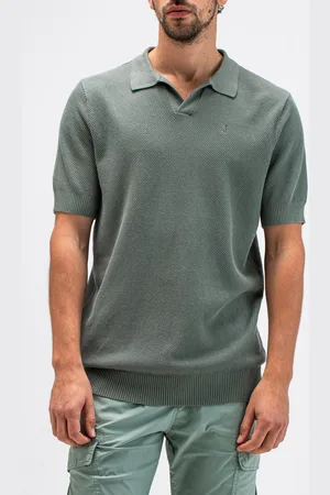 Butcher of Blue Lt Structure Polo Dk. Delphi Green