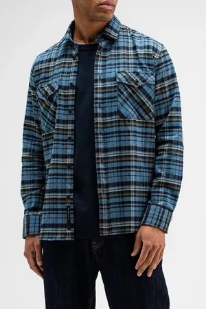 Butcher of Blue Cillian Check Shirt Arrow Blue