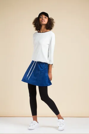 Vanilia Skirt Tennis Suede Olympia Blue