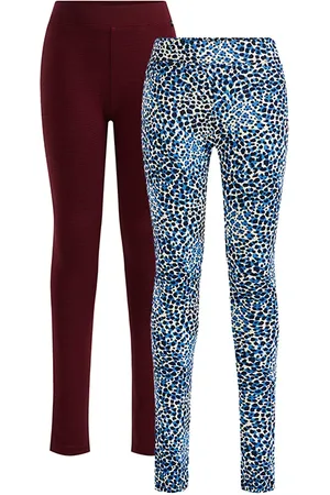 WE Fashion Meisjes Legging, 2-pack Dark Blue