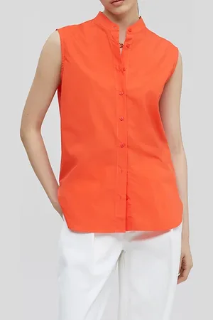 Closed Women Sleeveless Shirt Bright Jasper