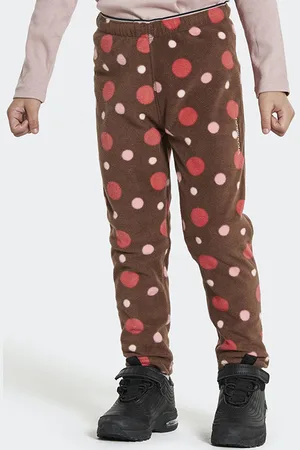 Didriksons Monte Kids Pants Pr Small Dotted Brown Print