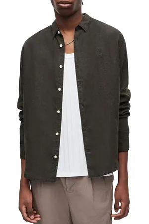 AllSaints Cypress Ls Shirt Washed Black