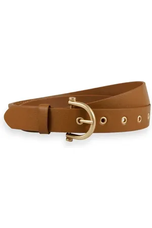 Scotch&Soda Signature Leather Belt Olive Brown