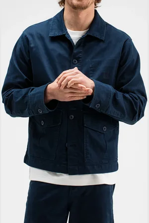 Butcher of Blue Folsum Twill Overshirt Alaska Blue