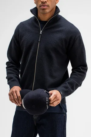Butcher of Blue Hunt Boiled Wool Cardigan Alaska Blue