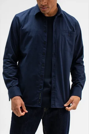 Butcher of Blue Dieppe Flannel Shirt Alaska Blue