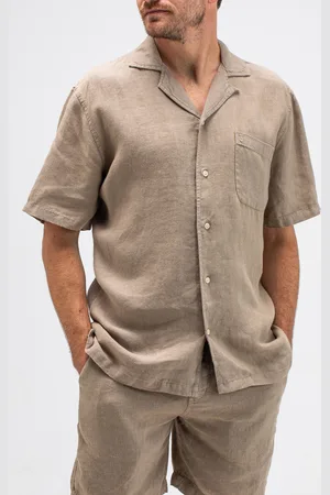 Butcher of Blue Sancho Linen Shirt Ss Casablanca Beige