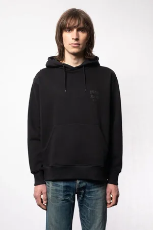 Nudie Jeans Nudie Jeans Franke Logo Hoodie Black
