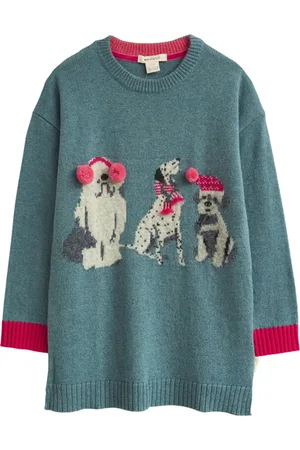 White Stuff Winter Dogs Tunic Mid Blue