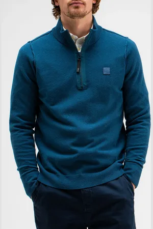 Butcher of Blue Clifden Halfzip Iris Blue