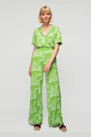 Vanilia Blouse Floral Dessin Jasmine Green/ecru