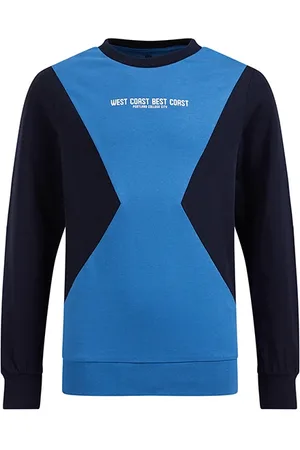 WE Fashion Boys T-shirt With Colorblock And 3d Imprint Dark Blue